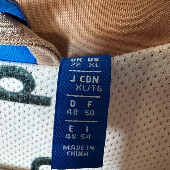 Adidas Beige Track Jacket with White Stripes - Picture 6 of 6